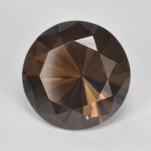 Quartz fumé marron naturelle coupe roude, 7,51 ct, VVS-VS