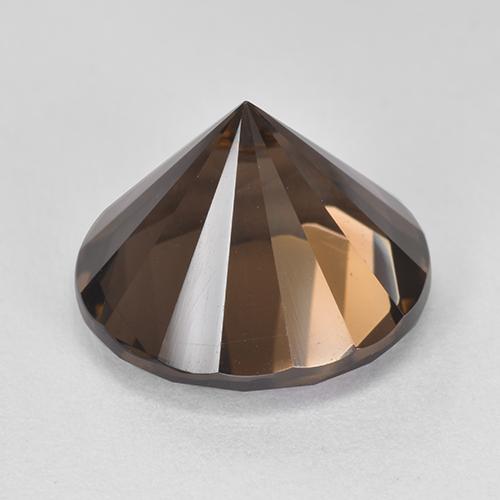 Quartz fumé marron naturelle coupe roude, 7,51 ct, VVS-VS