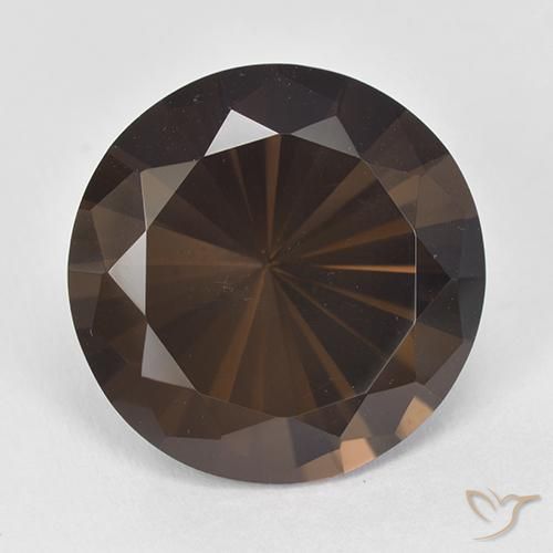 11.19ct Naturel Marron foncé Quartz fumé, Tour, VVS-VS