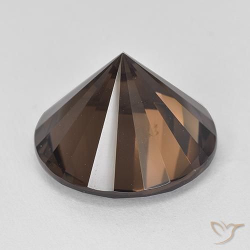 Quartz fumé Marron foncé naturelle Tour, 11.19 ct, VVS-VS