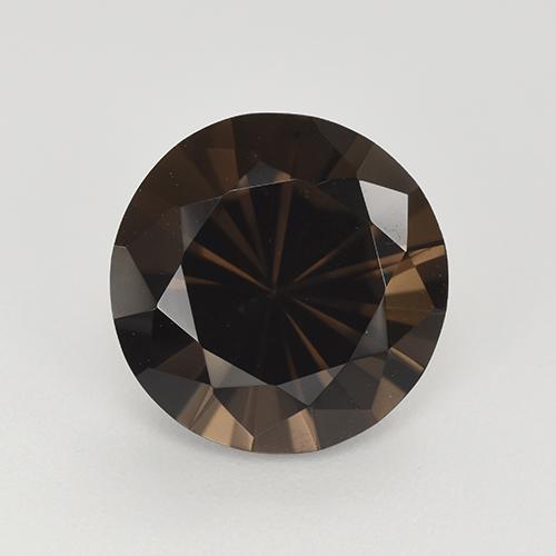 Quartz fumé Brun naturelle Coupe roude, 3.91 ct, VVS
