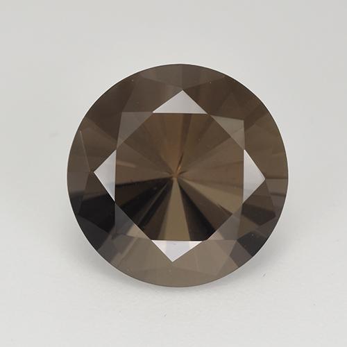 Quartz fumé marron naturelle coupe roude, 5,95 ct, VVS