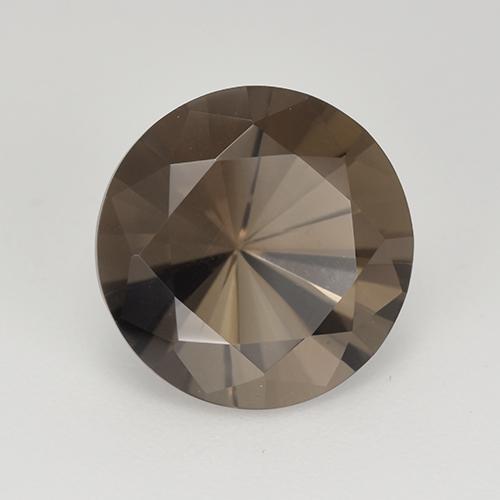 Quartz fumé marron naturelle coupe roude, 5,95 ct, VVS