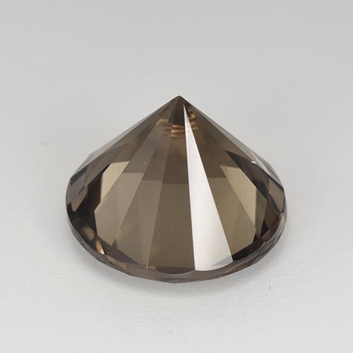 Quartz fumé marron naturelle coupe roude, 5,95 ct, VVS