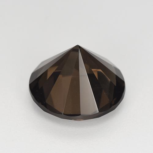 Quartz fumé marron naturelle coupe roude, 4,96 ct, VVS