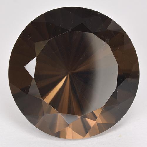 Quartz fumé marron naturelle coupe roude, 22,11 ct, VVS