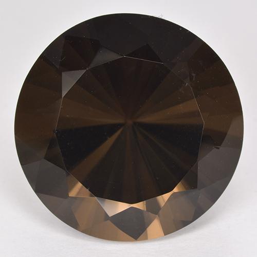 Quartz fumé marron naturelle coupe roude, 22,11 ct, VVS