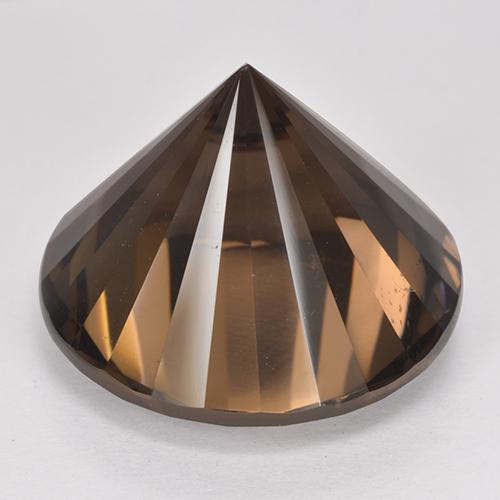 Quartz fumé marron naturelle coupe roude, 22,11 ct, VVS