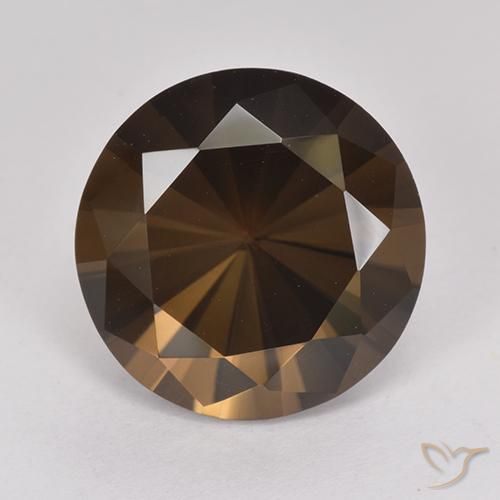 6.67ct Naturel Brun moyen-foncé Quartz fumé, Tour, VVS
