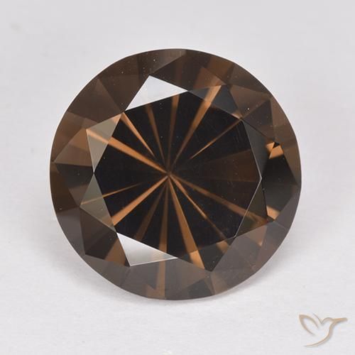 7.01ct Naturel Brun moyen Quartz fumé, Tour, VVS-VS
