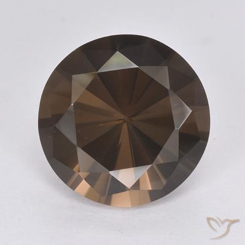 6.60ct Naturel Marron foncé Quartz fumé, Tour, VVS-VS