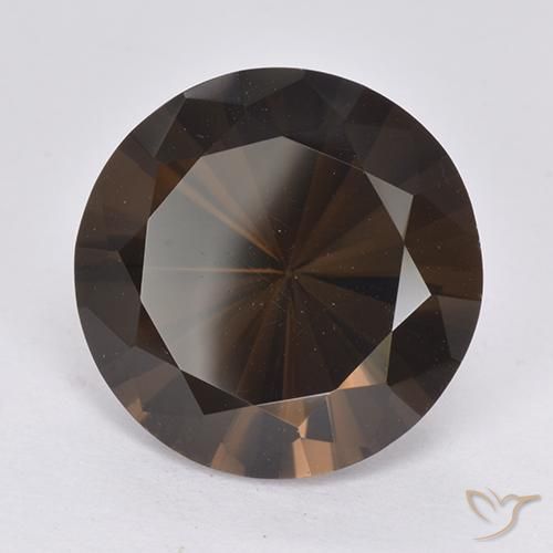 10.15ct Naturel Marron foncé Quartz fumé, Tour, VVS-VS