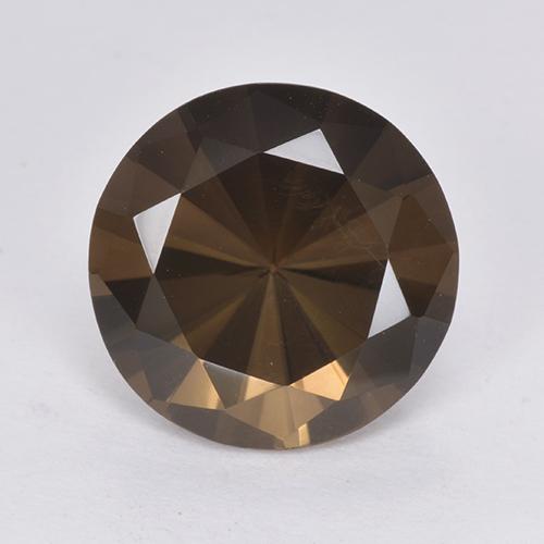 Quartz fumé marron naturelle coupe roude, 5,90 ct, VVS