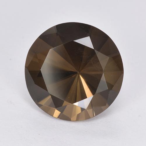 Quartz fumé marron naturelle coupe roude, 5,90 ct, VVS