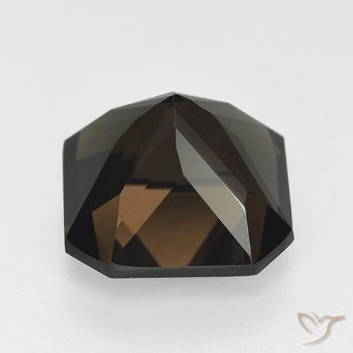 Quartz fumé Brun chocolat naturelle Octogone / coupe Émeraude, 7.38 ct, VVS