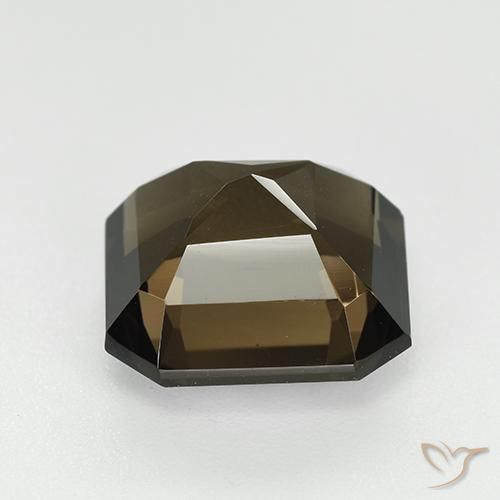 Quartz fumé Brun moyen-foncé naturelle Octogone / coupe Émeraude, 7.65 ct, VVS