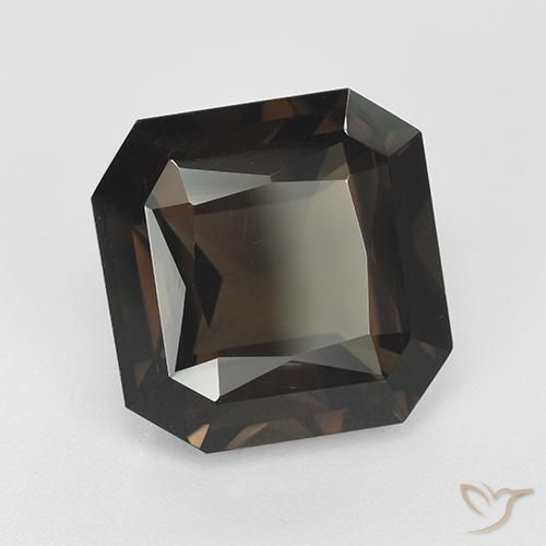 Quartz fumé Brun chocolat naturelle Octogone / coupe Émeraude, 8.68 ct, VVS