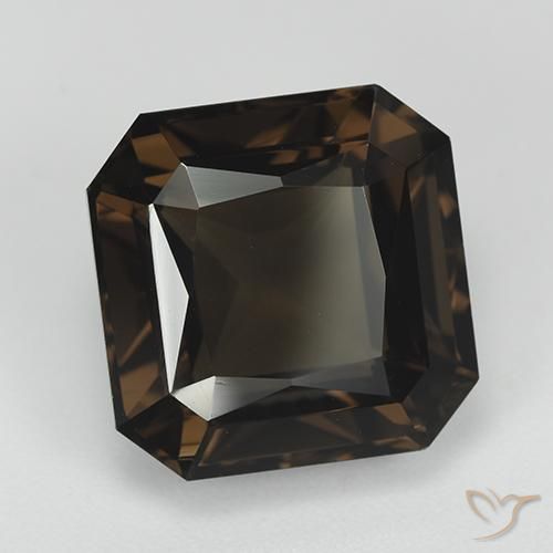 Quartz fumé Brun naturelle Octogone / coupe Émeraude, 11.91 ct, VVS