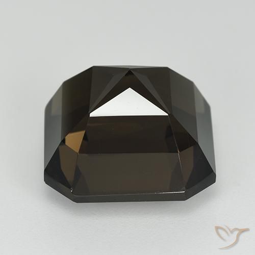 Quartz fumé Brun naturelle Octogone / coupe Émeraude, 11.91 ct, VVS