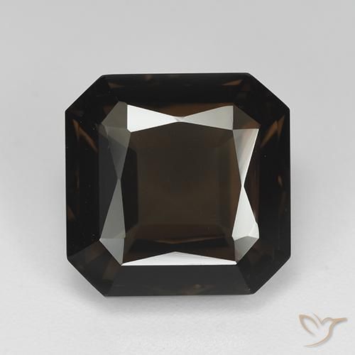 9.00ct Naturel Brun chocolat Quartz fumé, Taille émeraude, VVS