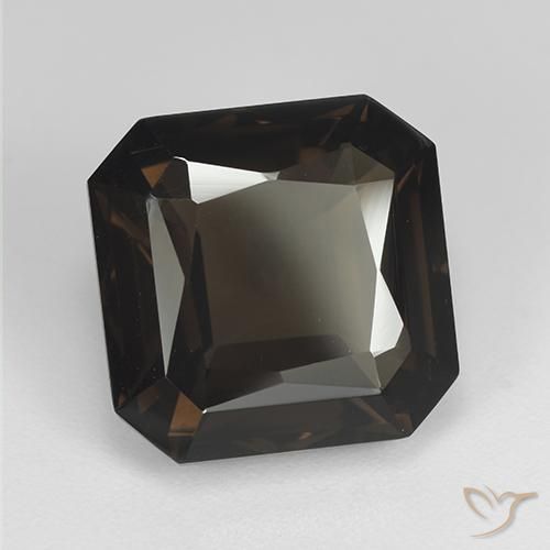 Quartz fumé Brun chocolat naturelle Octogone / coupe Émeraude, 9.00 ct, VVS