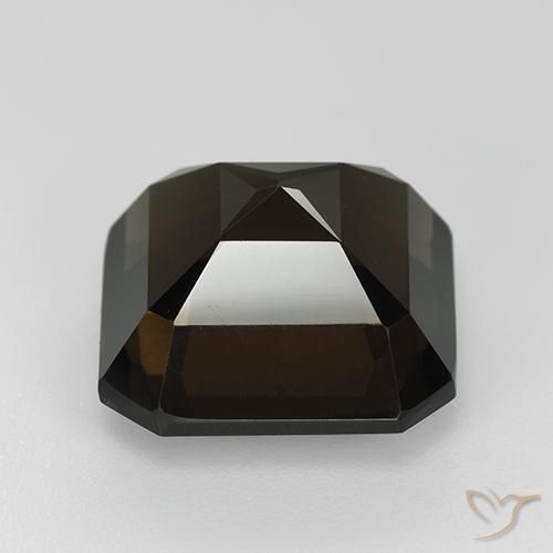 Quartz fumé Brun chocolat naturelle Octogone / coupe Émeraude, 9.00 ct, VVS