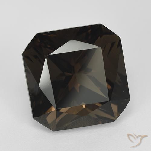 Quartz fumé Brun chocolat naturelle Octogone / coupe Émeraude, 11.02 ct, VVS
