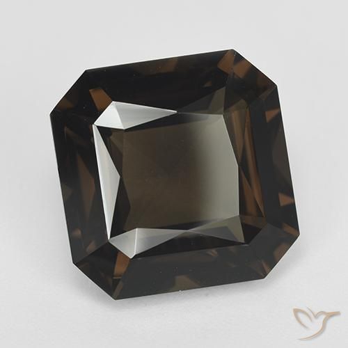 Quartz fumé Brun moyen naturelle Octogone / coupe Émeraude, 12.19 ct, VVS