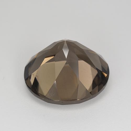 Quartz fumé marron naturelle coupe roude, 8,82 ct, VVS-VS