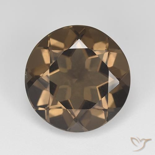 8.91ct Naturel Brun moyen-foncé Quartz fumé, Tour, VVS-VS