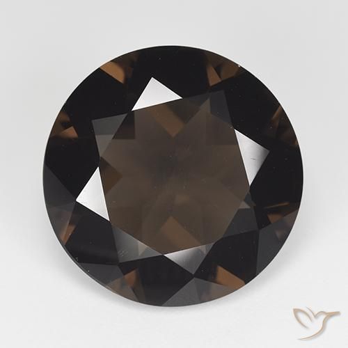 11.69ct Naturel Brun chocolat Quartz fumé, Tour, VVS-VS