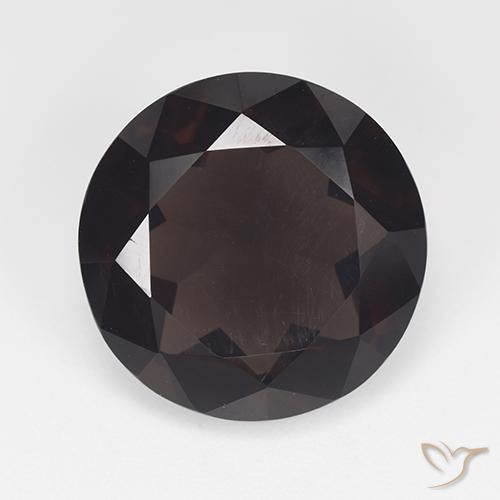 11.15ct Naturel Marron foncé Quartz fumé, Tour, VVS-VS