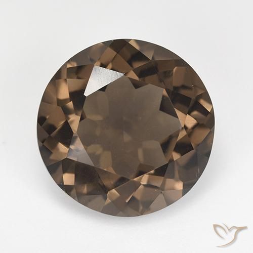 12.70ct Naturel Brun chocolat Quartz fumé, Tour, VVS-VS