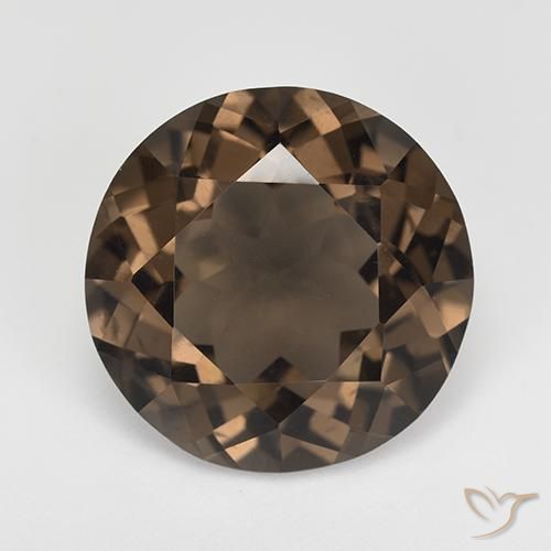 12.54ct Naturel Marron chaud Quartz fumé, Tour, VS