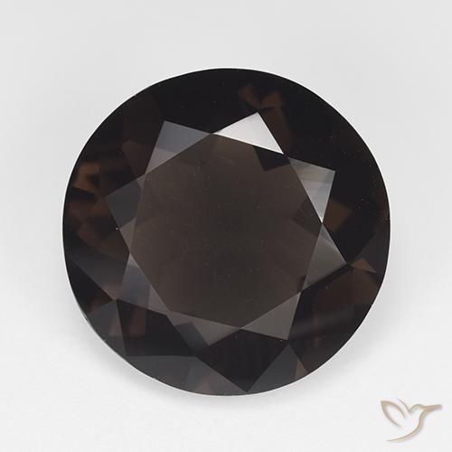 11.91ct Naturel Marron foncé Quartz fumé, Tour, VVS-VS