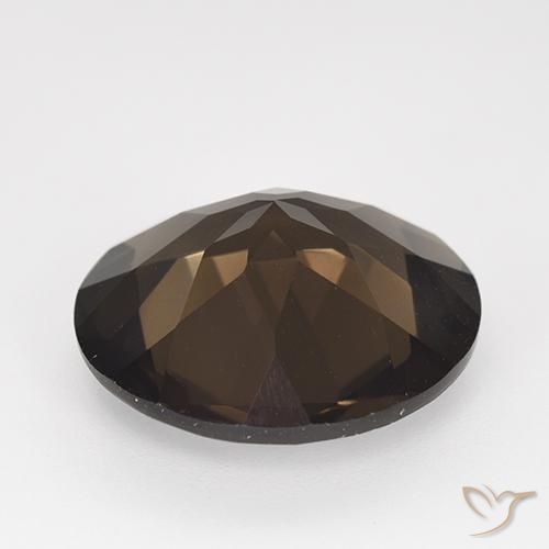 Quartz fumé marron ambré naturelle coupe roude, 12,76 ct, VVS-VS