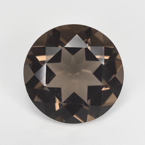 Quartz fumé marron naturelle coupe roude, 7,50 ct, VVS-VS