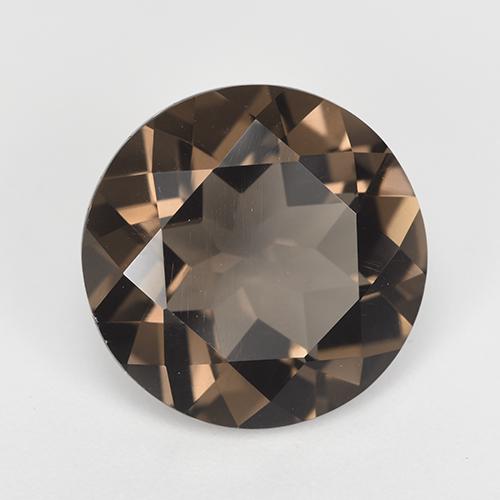 Quartz fumé marron naturelle coupe roude, 7,50 ct, VVS-VS