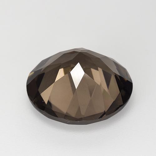 Quartz fumé marron naturelle coupe roude, 7,50 ct, VVS-VS
