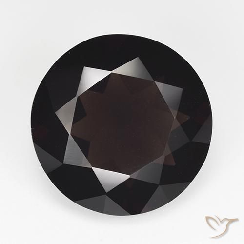 12.25ct Naturel Marron foncé Quartz fumé, Tour, VVS-VS