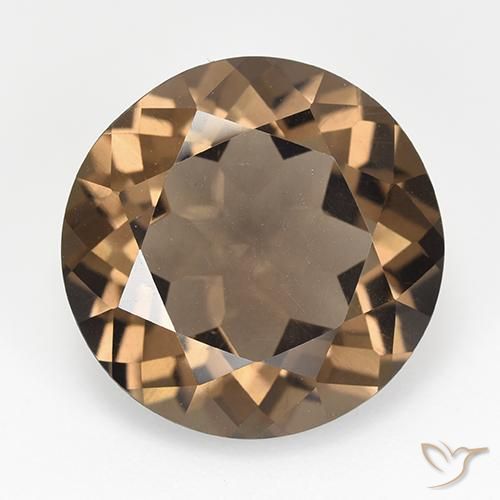 11.57ct Naturel Brun pain d'épices Quartz fumé, Tour, VVS-VS