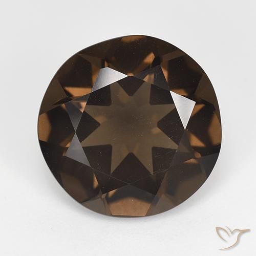 6.62ct Naturel Marron foncé Quartz fumé, Tour, VVS-VS