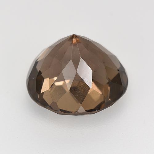 Quartz fumé Brun caryer naturelle Coupe roude, 4.84 ct, VVS-VS