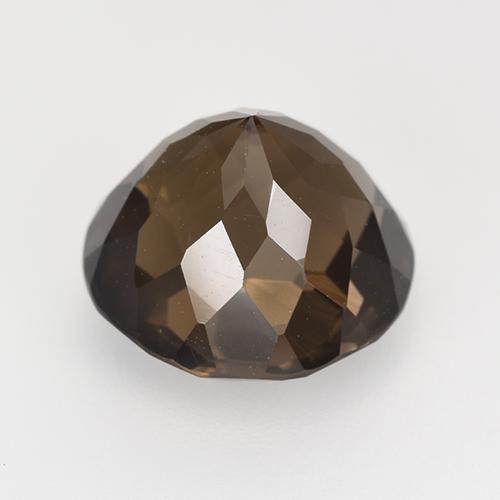 Quartz fumé marron naturelle coupe roude, 5,28 ct, VVS-VS