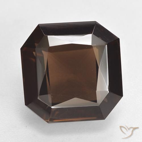 7.01ct Naturel Brun moyen Quartz fumé, Taille émeraude, VVS
