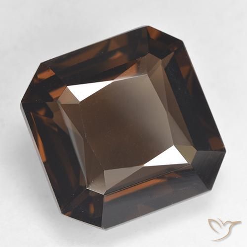 Quartz fumé Brun moyen naturelle Octogone / coupe Émeraude, 10.50 ct, VVS