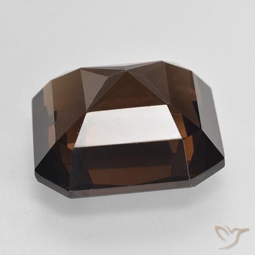 Quartz fumé Brun moyen naturelle Octogone / coupe Émeraude, 10.50 ct, VVS