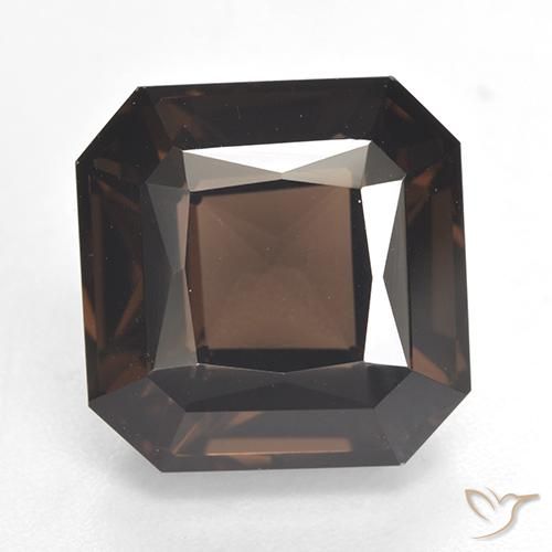 8.30ct Naturel Brun caryer Quartz fumé, Taille émeraude, VVS