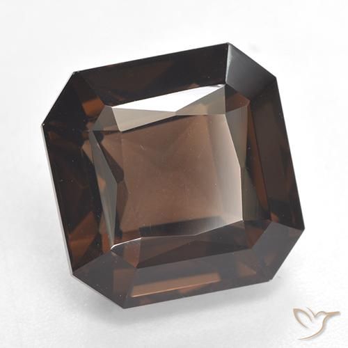 Quartz fumé Brun caryer naturelle Octogone / coupe Émeraude, 8.30 ct, VVS