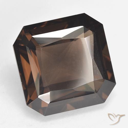 Quartz fumé Brun moyen naturelle Octogone / coupe Émeraude, 13.06 ct, VVS